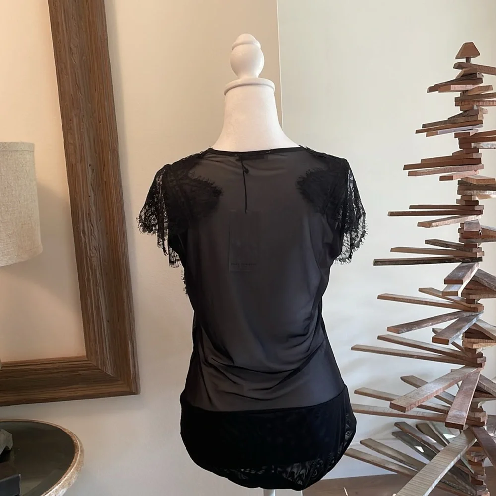 Black Mesh Lace Bodysuit -Zara - Picture 5 of 7